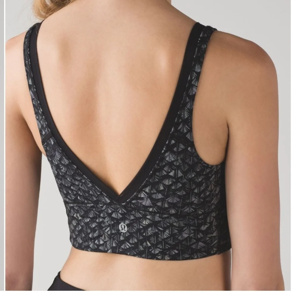 Lululemon Featherlight Bra Iridescent‎ Multi Black / Black size 8